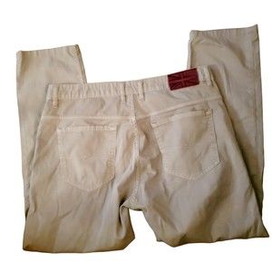 7‎ Downing Street Mens Khaki Regular Fit Straight Leg Jeans Size W38 L34
